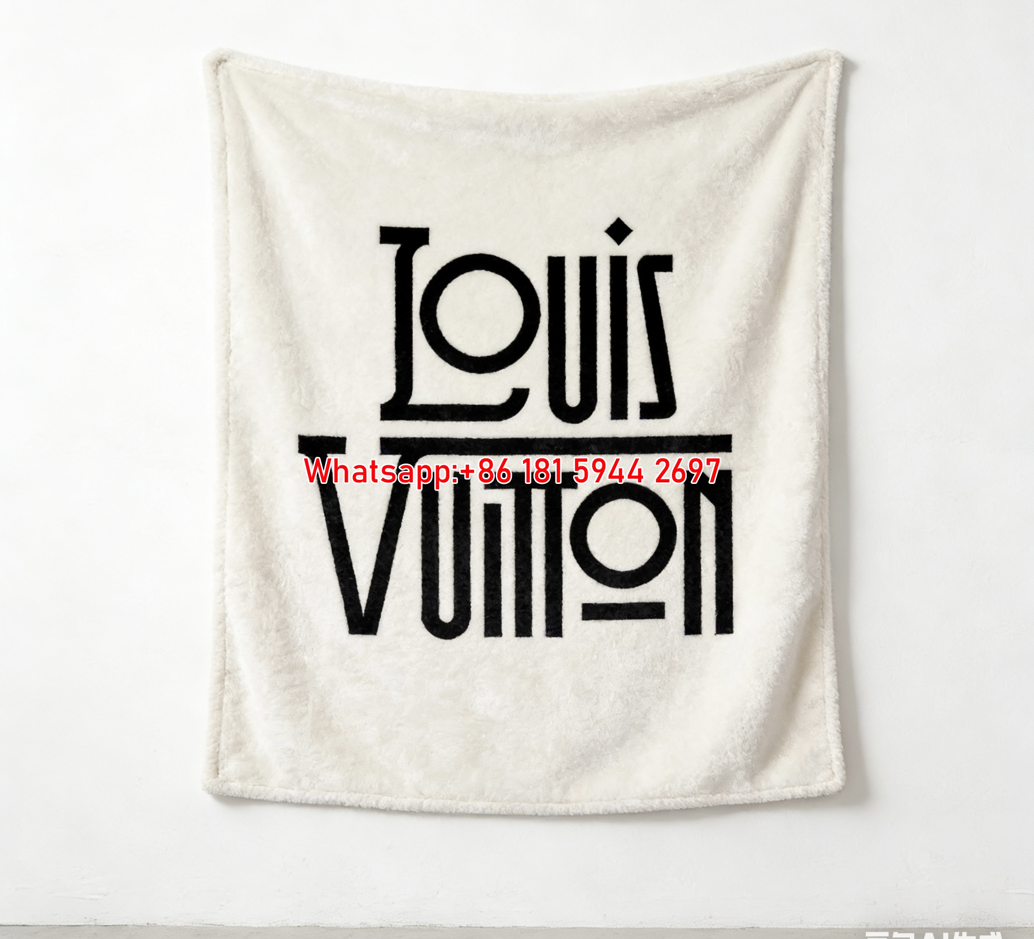 LV Art Deco Logo Blanket Modern LV Typography Blanket 093